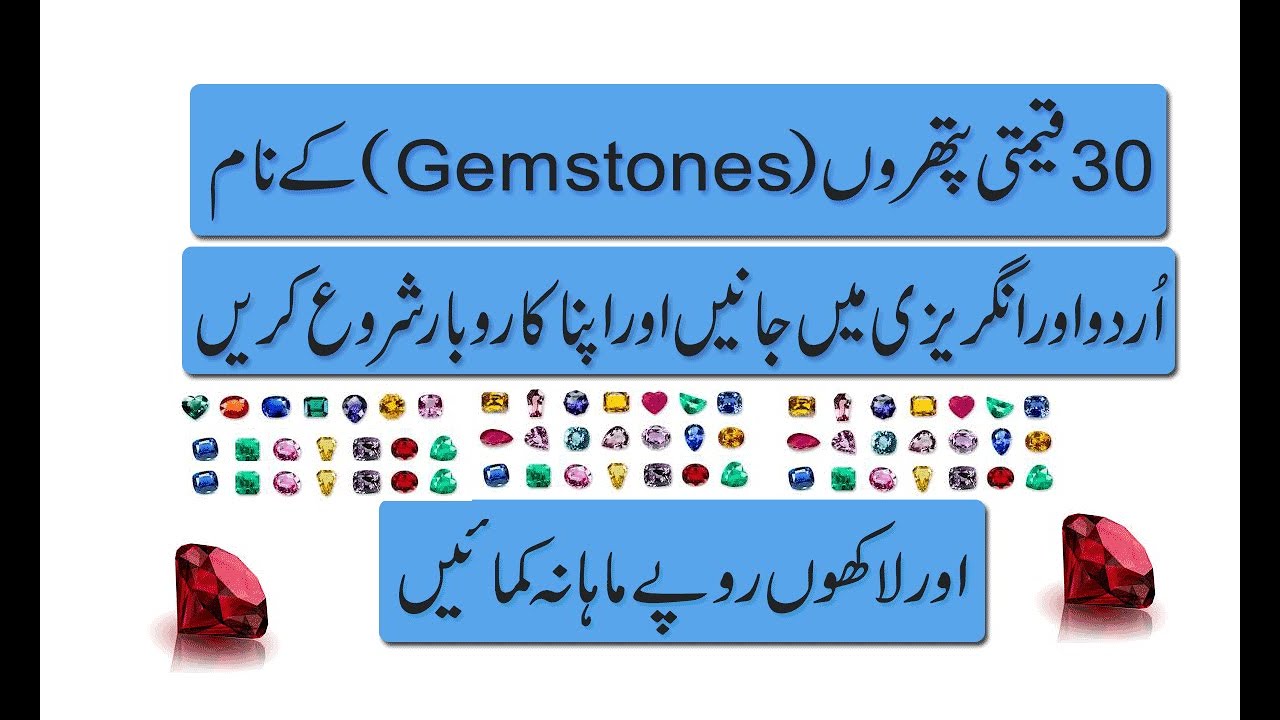 Learn the names and identities of 30 precious Gemstones and do your business Online 2020.