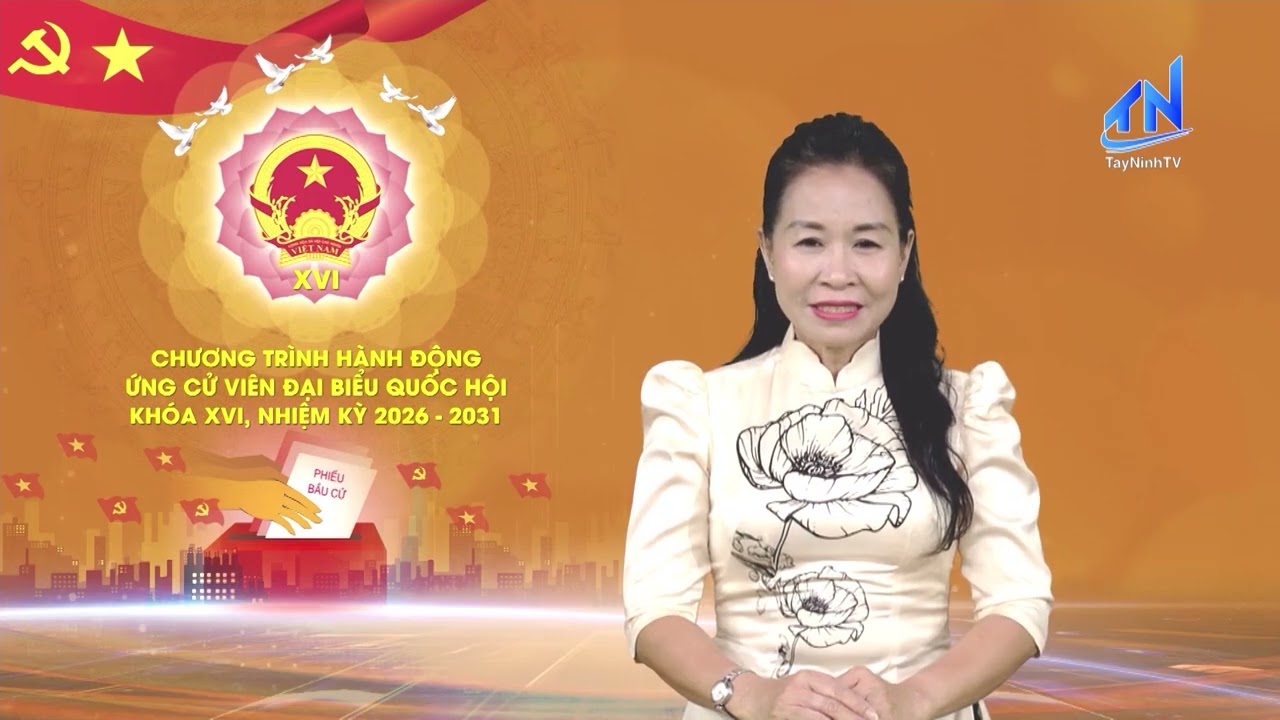 Bà Lê Thị Cẩm Châu - Ứng cử viên ĐBQH khoá XVI - Đơn vị Bầu cử số 3 | TayNinhTV