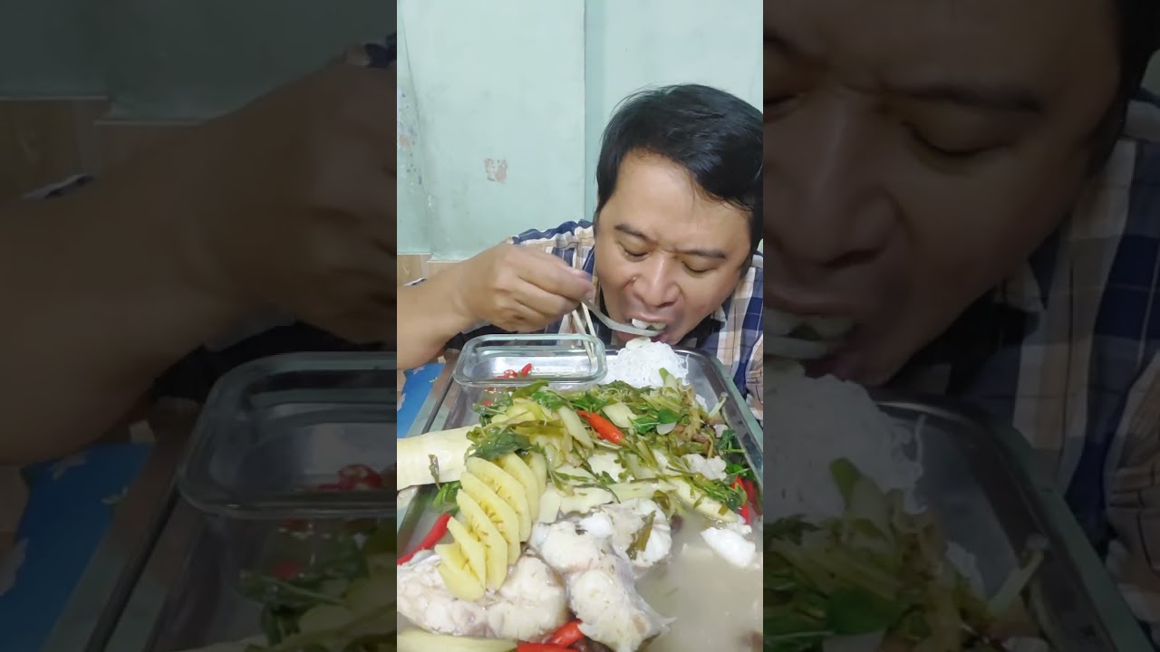Cá ba sa nấu chua măng....#giãngtranvlog. 