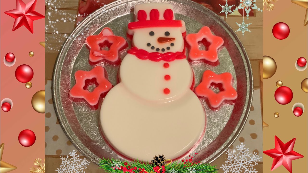 Gelatina para navidad/muñeco de nieve