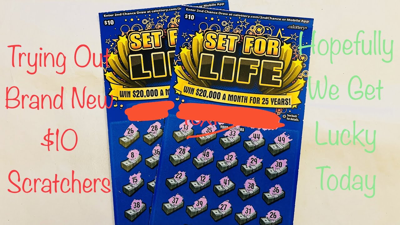 TRYING OUT BRAND NEW $10 SET FOR LIFE CALIFORNIA LOTTERY SCRATCHERS SCRATCH OFF