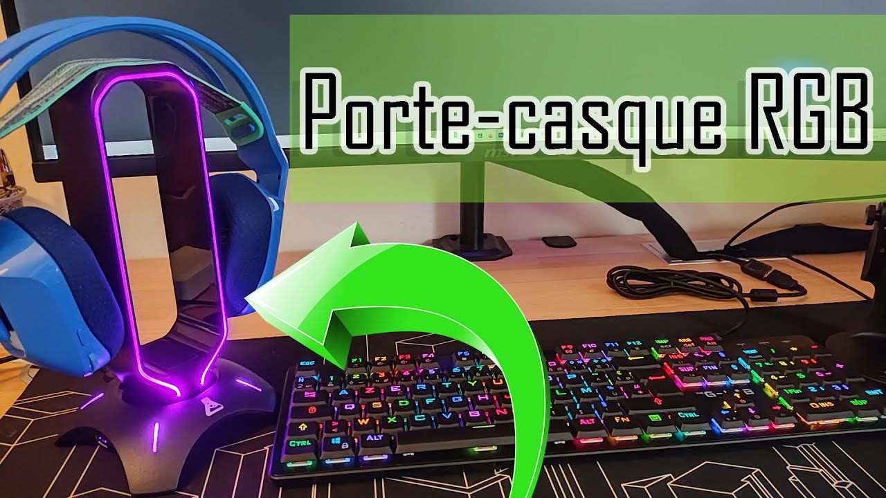 The G-Lab : un porte casque RGB et hub usb