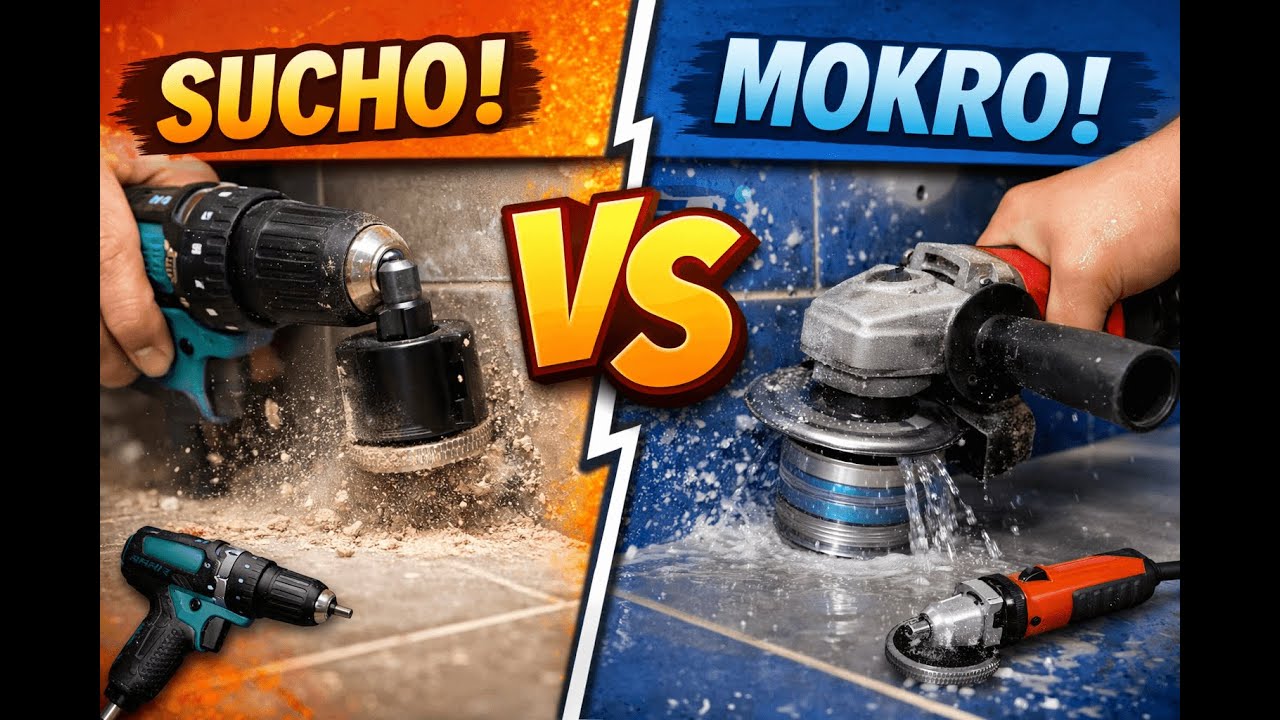 Jak wywiercić otwór w gresie? – na SUCHO i MOKRO | Wkrętarka vs Szlifierka