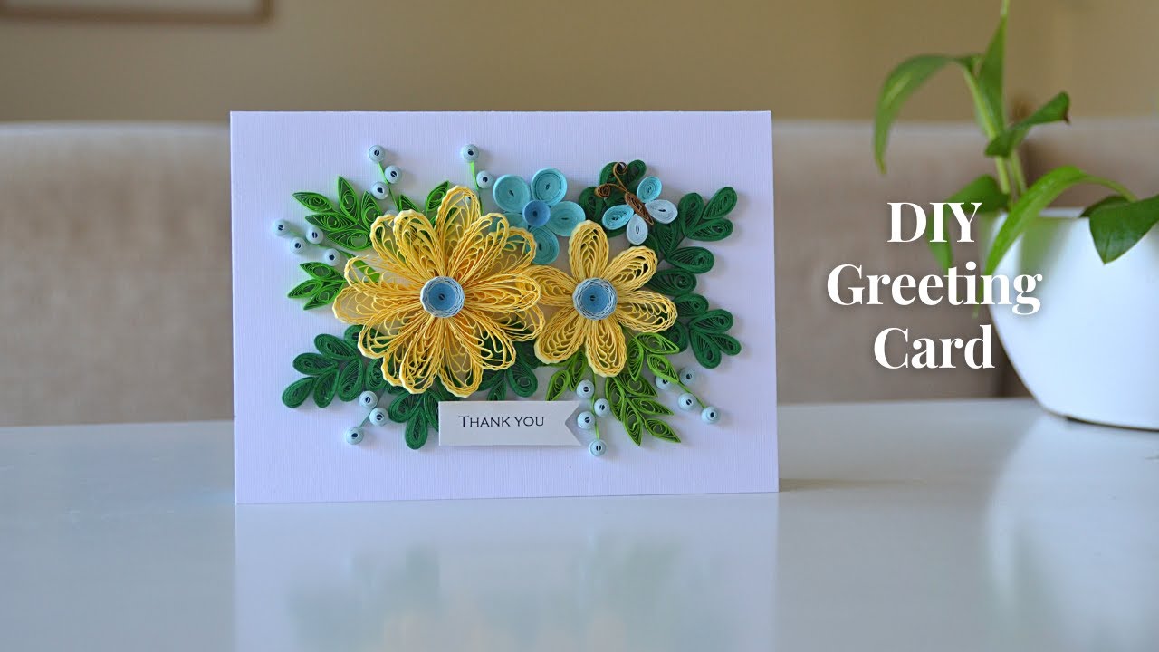 DIY GREETING CARD | Thank You Card | How to Make a Beautiful Greeting Card | Step by Step Tutorial