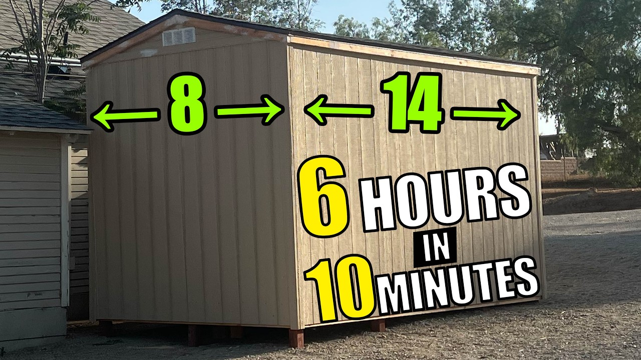 Complete 8x14 Shed Build in 10 Minutes – No Permit Needed!