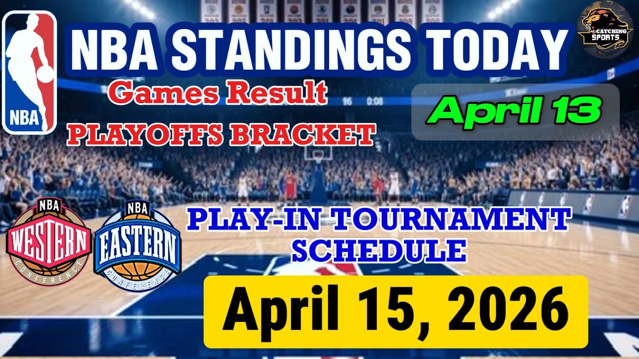 NBA STANDINGS TODAY as of APRIL 13 | GAMES RESULT | PLAYOFFS BRACKET | GAMES SCHEDULE APRIL 15, 2026