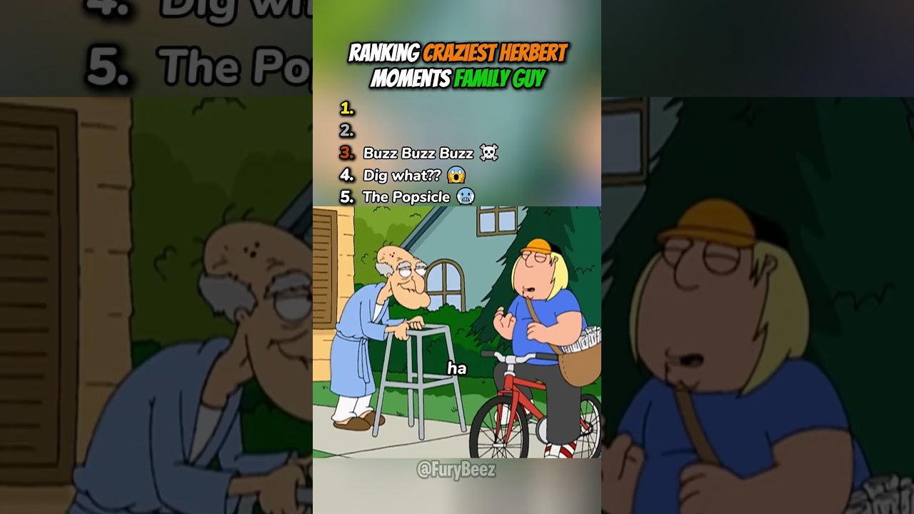 Ranking Craziest Herbert Moments in Family Guy 🤣