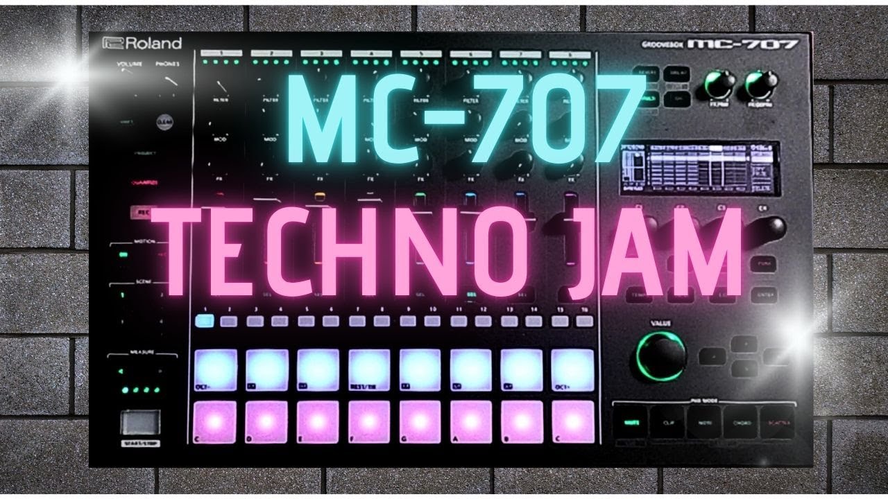 Roland GROOVEBOX MC-707 | TECHNO JAM 136 BPM
