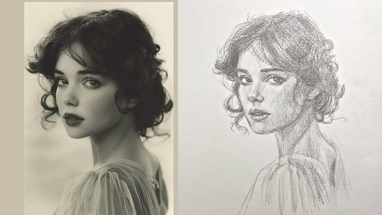 Draw a Realistic Face of a Woman at the Three Quarter Angle!  Beginner-Friendly Tutorial