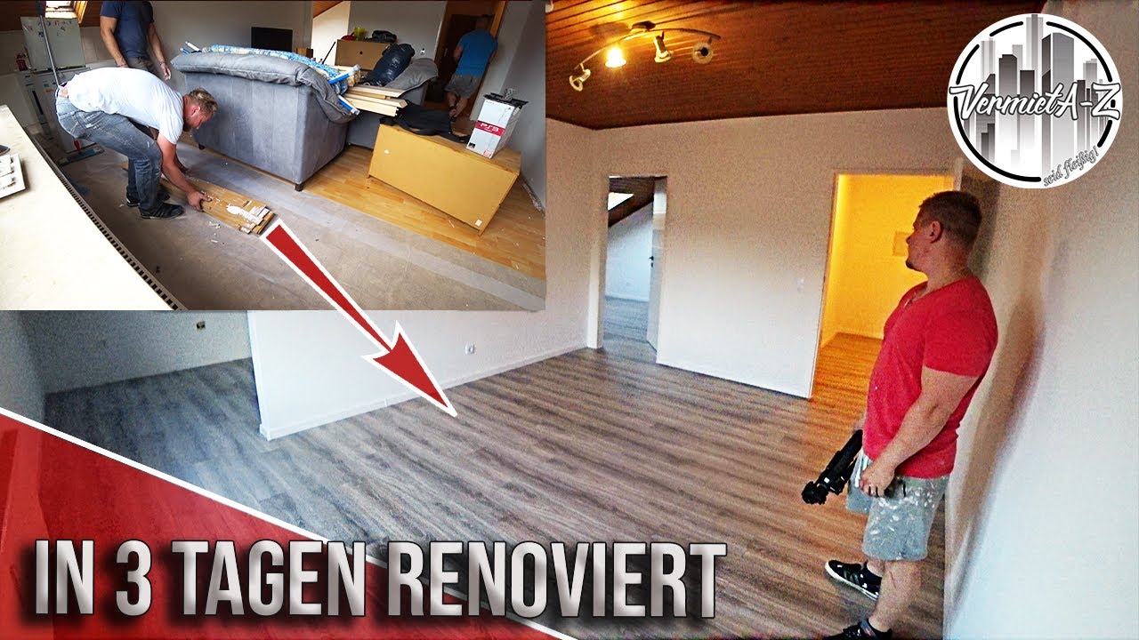 Dachgeschosswohnung in nur 3 Tagen komplett renoviert!