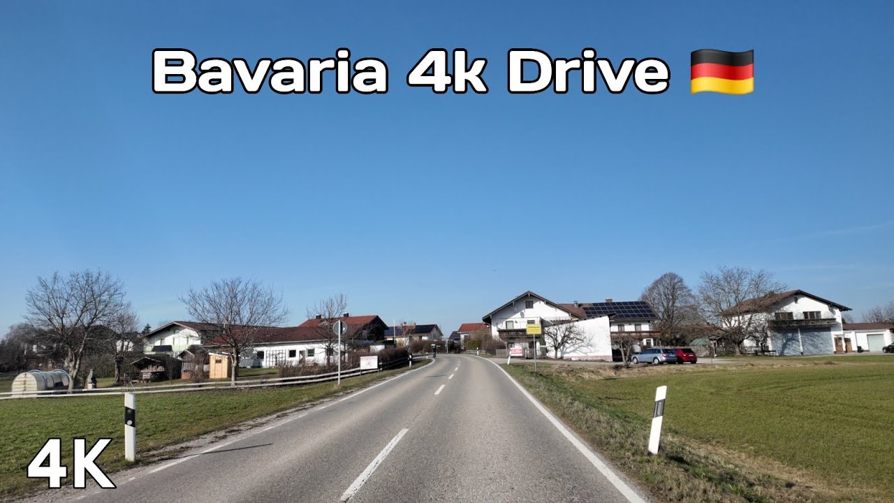 Bavaria 4K Drive 🇩🇪 | From Bad Aibling to Tattenhausen | Scenic Countryside Drive