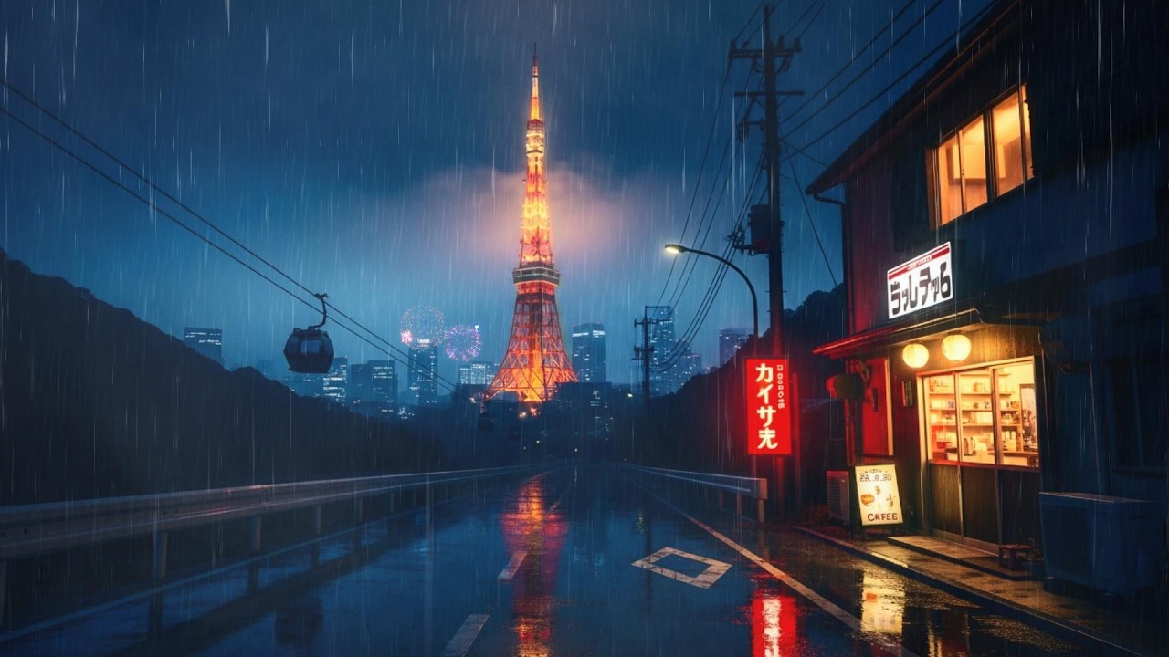 Tokyo Retro Rain Lofi 🌌 90s Lofi Hip Hop for Deep Sleep & Relaxation | Golden Era Style