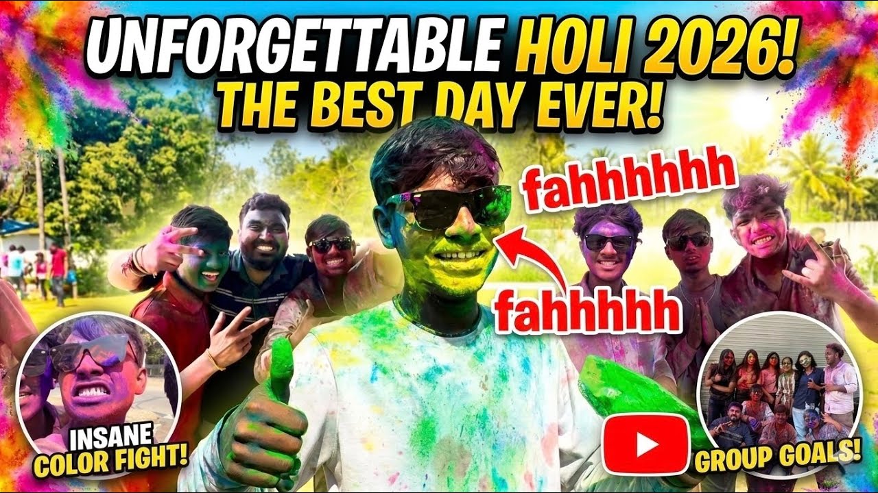 CRAZIEST HOLI VLOG 😭🥳 || holi celebrating in college || TOO MUCH FUN 🤩 