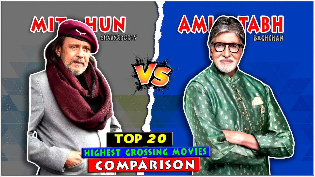 Amitabh Bachchan Vs Mithun Chakraborty Top 20 Highest Grossing Movies Comparison of All Time 🔥🤯