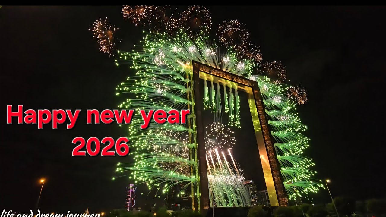 Happy new year 2026 Fireworks #burj khalifa #dubai frame 2026 #dubai #united arab emirates UAE