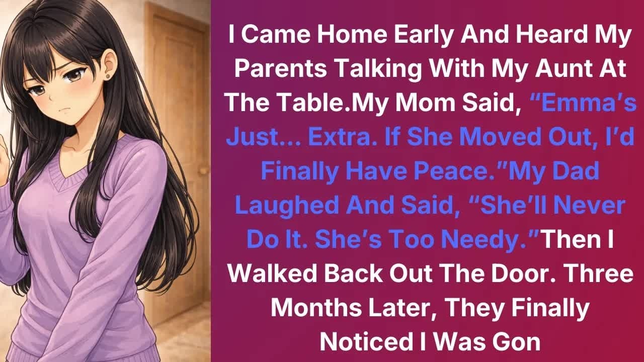 I Came Home Early And Heard My Parents Talking With My Aunt At The Table My Mom Said,Emma’s Just