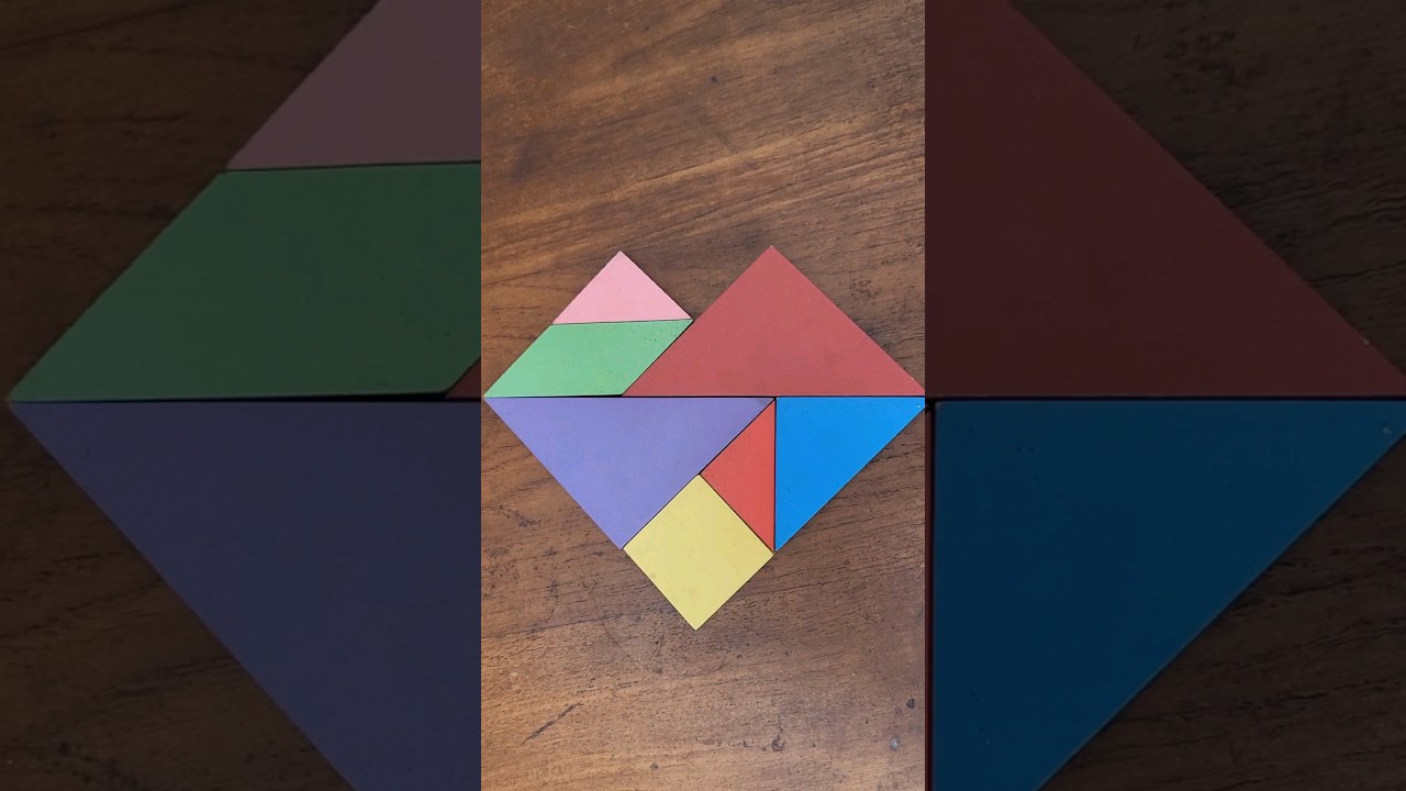 Reel of Tangram #04 💖 The Heart  ❤️ FirstCry Intelliskills Wooden Tangram Puzzle 💗