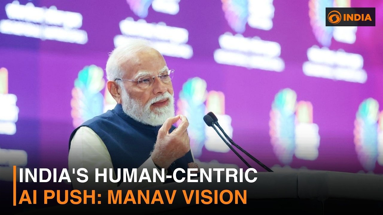 India's human-centric AI push: MANAV Vision & More news | DD India live | 12 PM IST