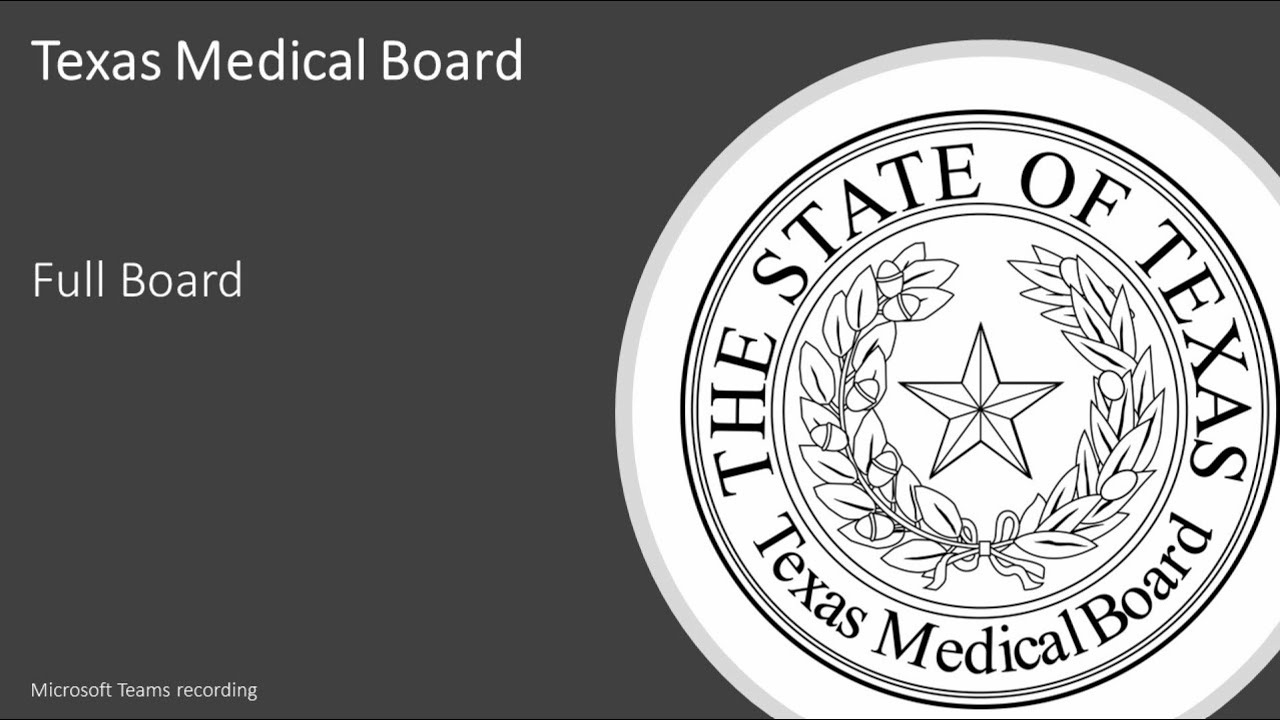 December 12, 2025 - Texas Medical Board - Full Board Meeting