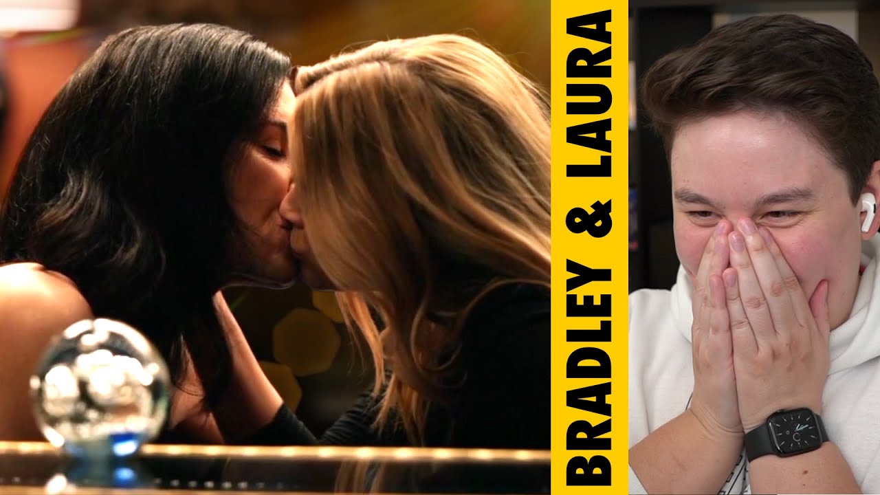Morning show host falls in love with her co-host | Bradley & Laura | Lesbian Reaction