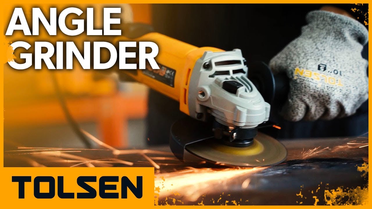 TOLSEN Industrial Angle Grinder with Paddle Switch