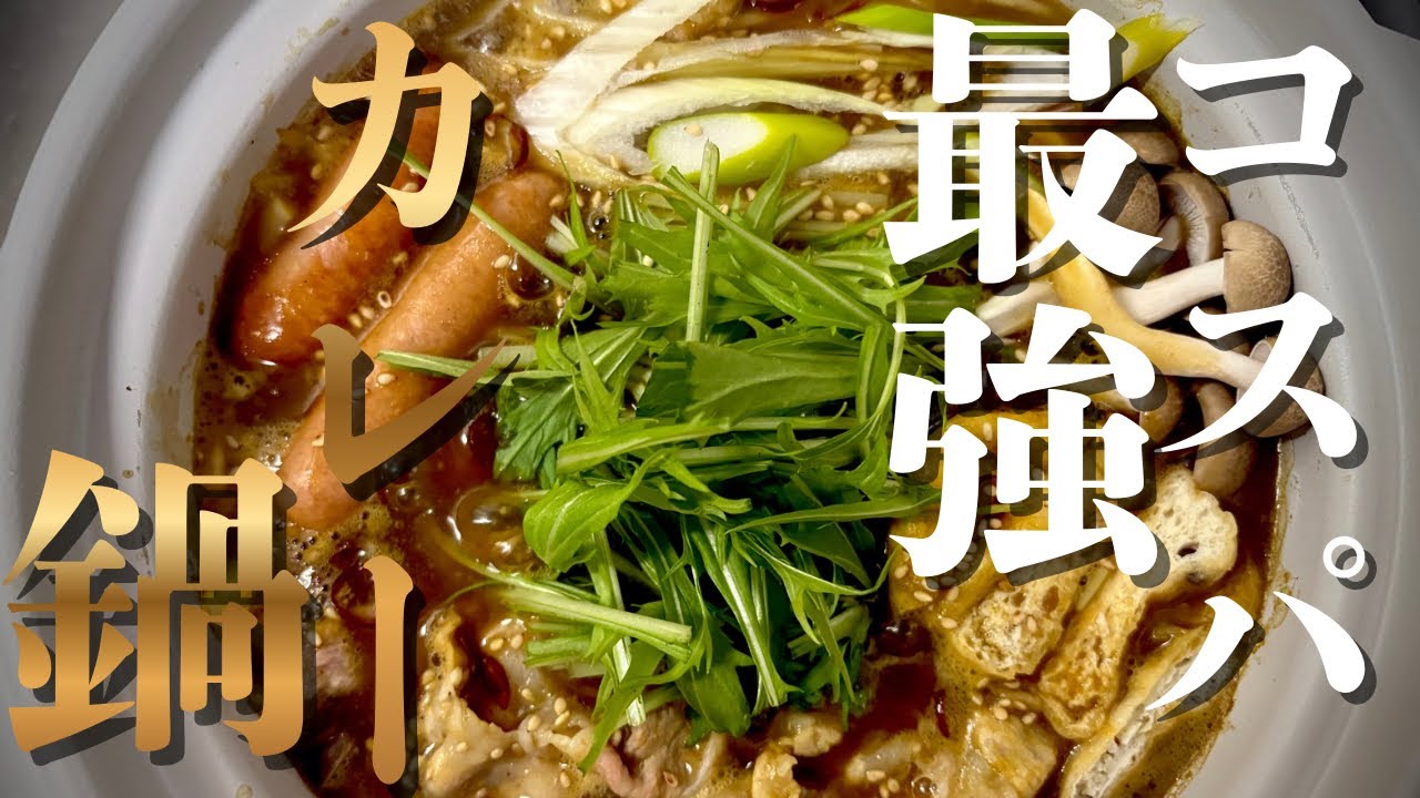 第二の定番認定❗️肉とカレーと和風出汁の最強コンビ！うますぎました。。。コスパ最強のカレー鍋、多分何入れてもうまい😋