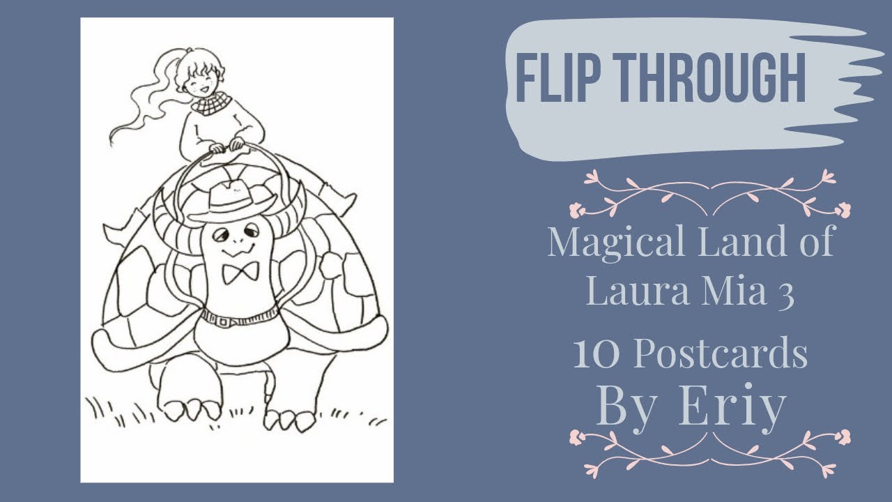 [FLIP THROUGH]  Magical Land of Laura Mia 3 by Eriy - 10 Japanese Postcards