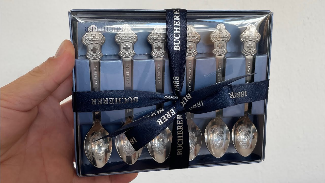 New Rolex Bucherer Lucerne set of 6 spoons