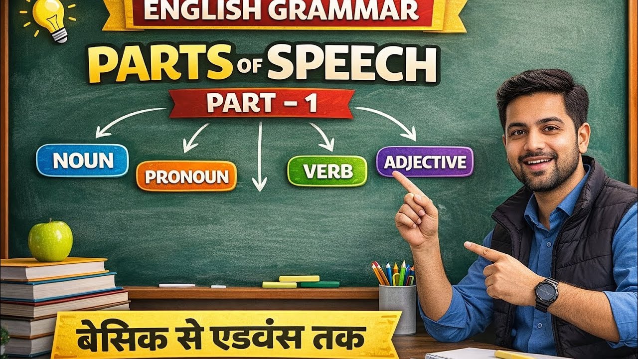 BY Ajay Sir Parts of Speech Part 1 | Noun, Pronoun, Verb, Adjective | English Grammar Basic# 