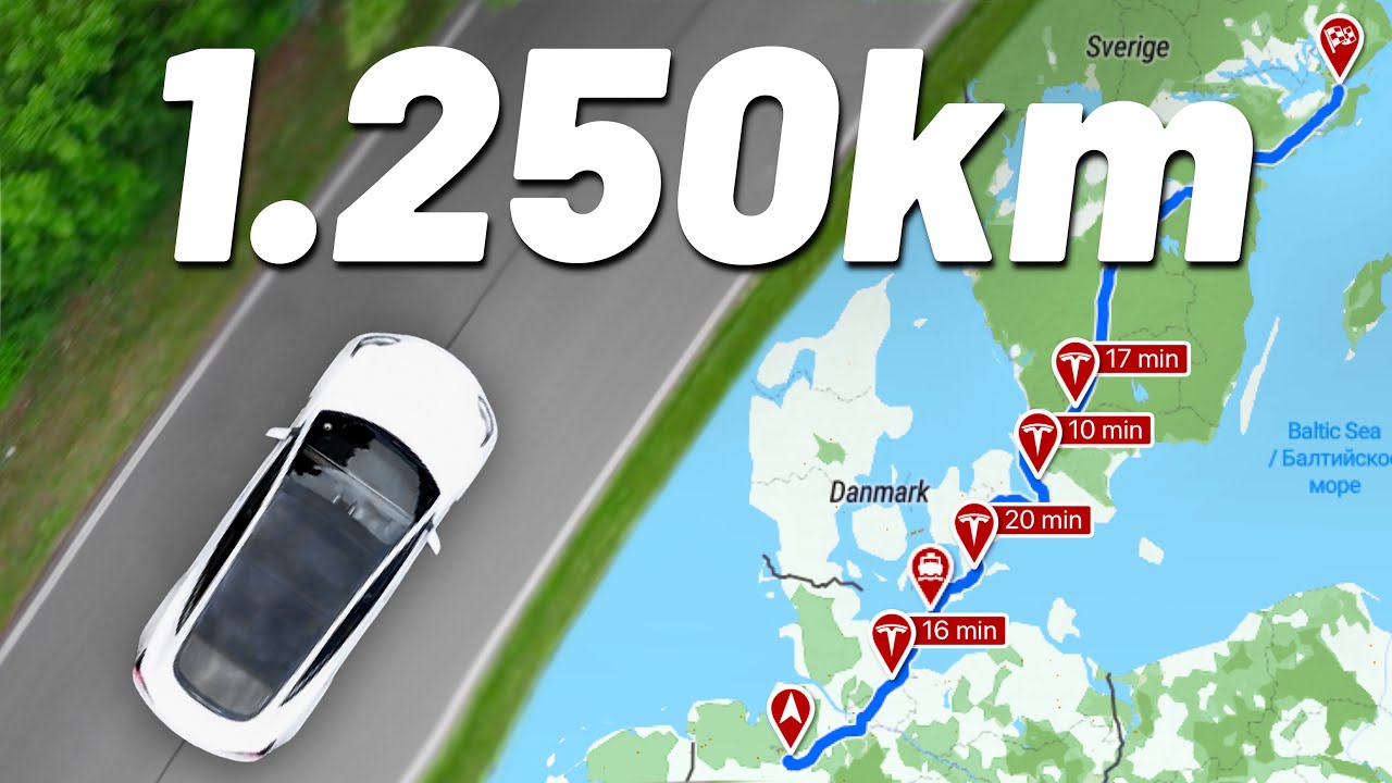 So urlaubstauglich ist der günstigste Tesla! 1250km an 1 Tag!