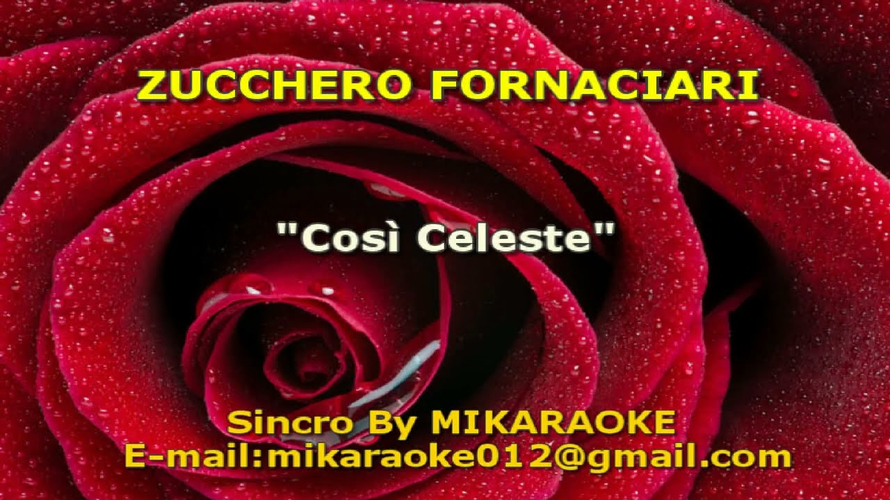 Zucchero Fornaciari - Così Celeste KARAOKE (Con cori)