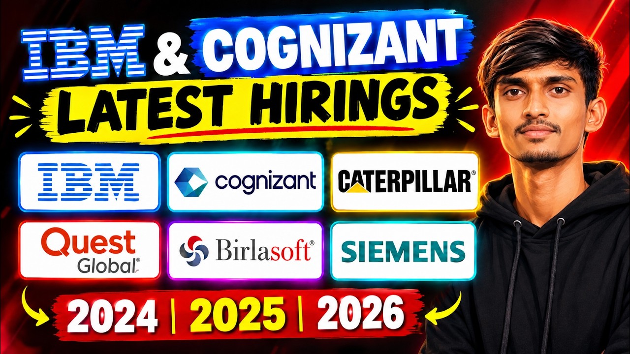 IBM, Cognizant, QuestGlobal, Siemens, CaterPillar & Birlasoft Hiring Updates 2026