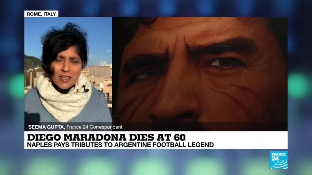 Diego Maradona dies at 60: Italy pays tribute to Argentine football legend