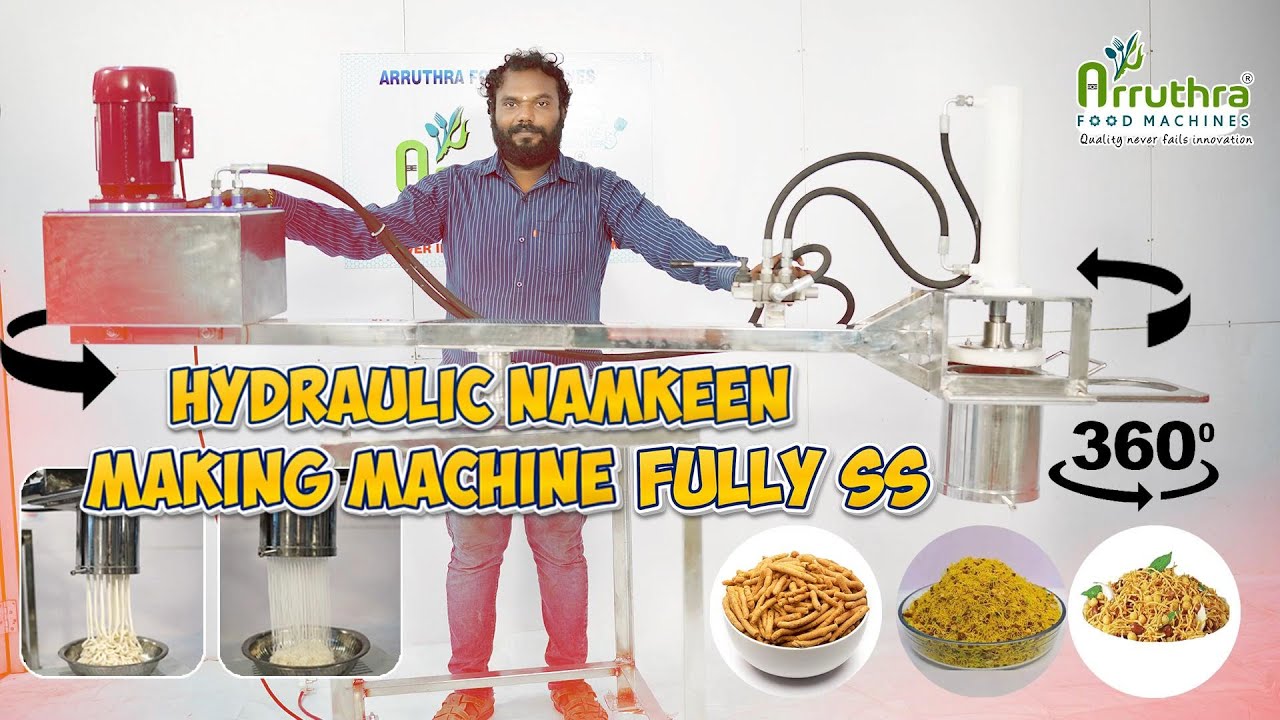 HYDRAULIC NAMKEEN MAKING MACHINE FULLY SS  | MIXTURE | KARASEV | OMPODI | COIMBATORE | 99945 80909