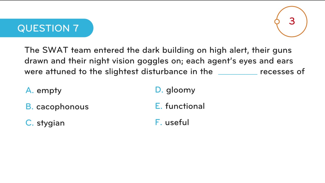 GRE Practice Test - Sentence Equivalence #3