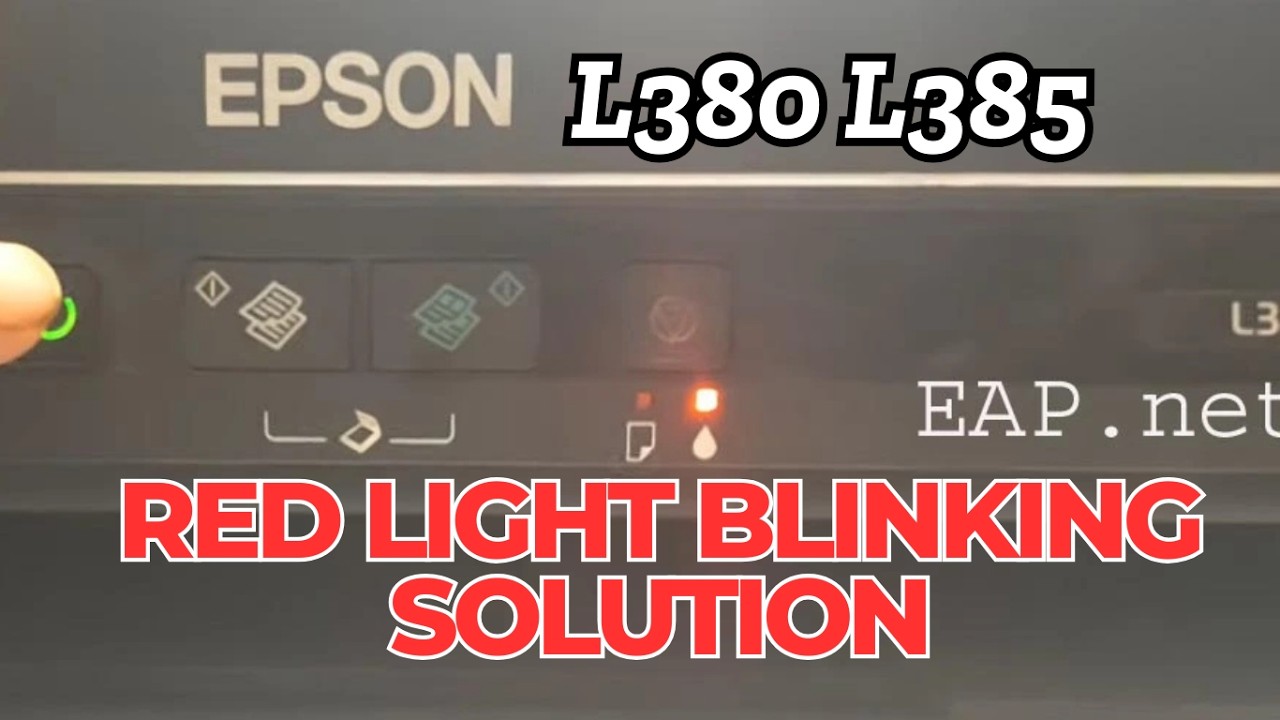 Epson L385 Red Light Blinking Solution | L380 L485 | Resetter