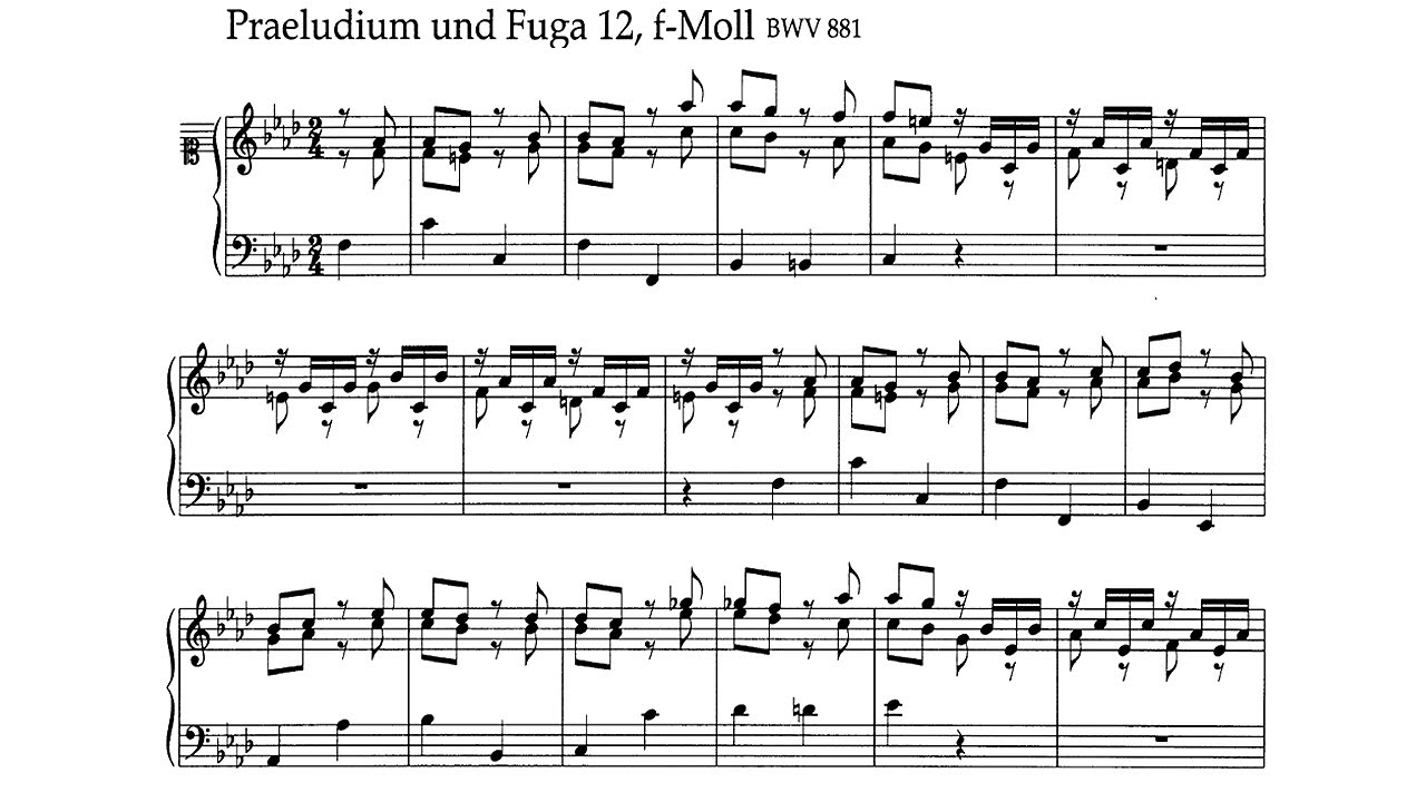 JS Bach: Prelude and Fugue in F minor BWV 881 - Robert Riefling, 1959 - Metronome MCLP 85013