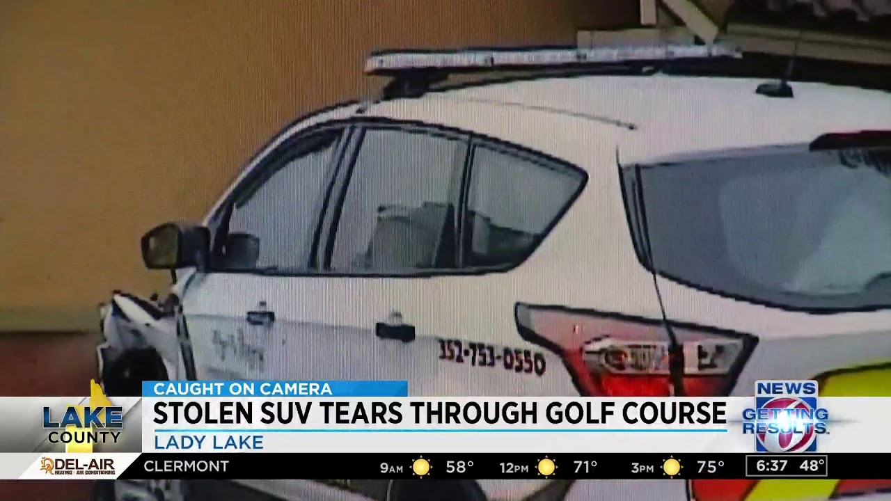 Wild chase through Lady Lake golf course caught on camera