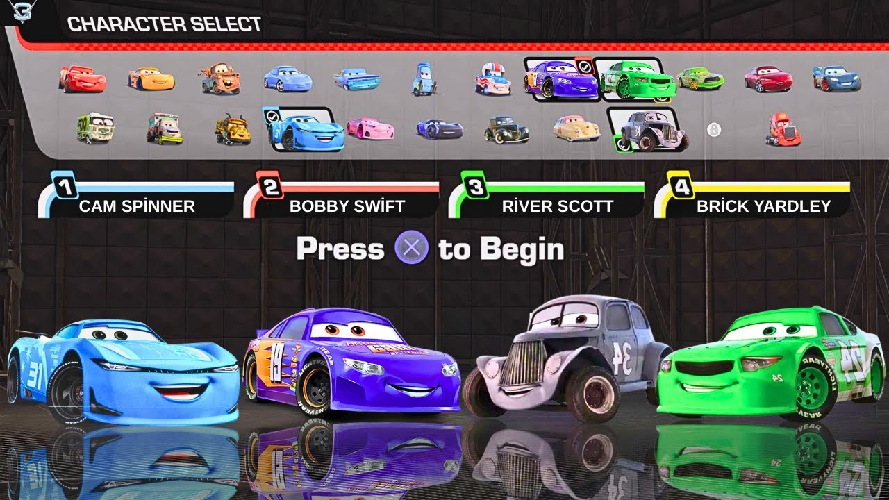 Cars 3: Driven to Win Custom Cup Split screen 4 player 
