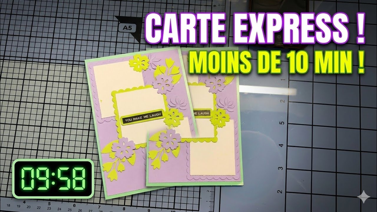 🌸​« Faire une carte de scrapbooking en MOINS DE 10 MINUTES ! ⏱️ »