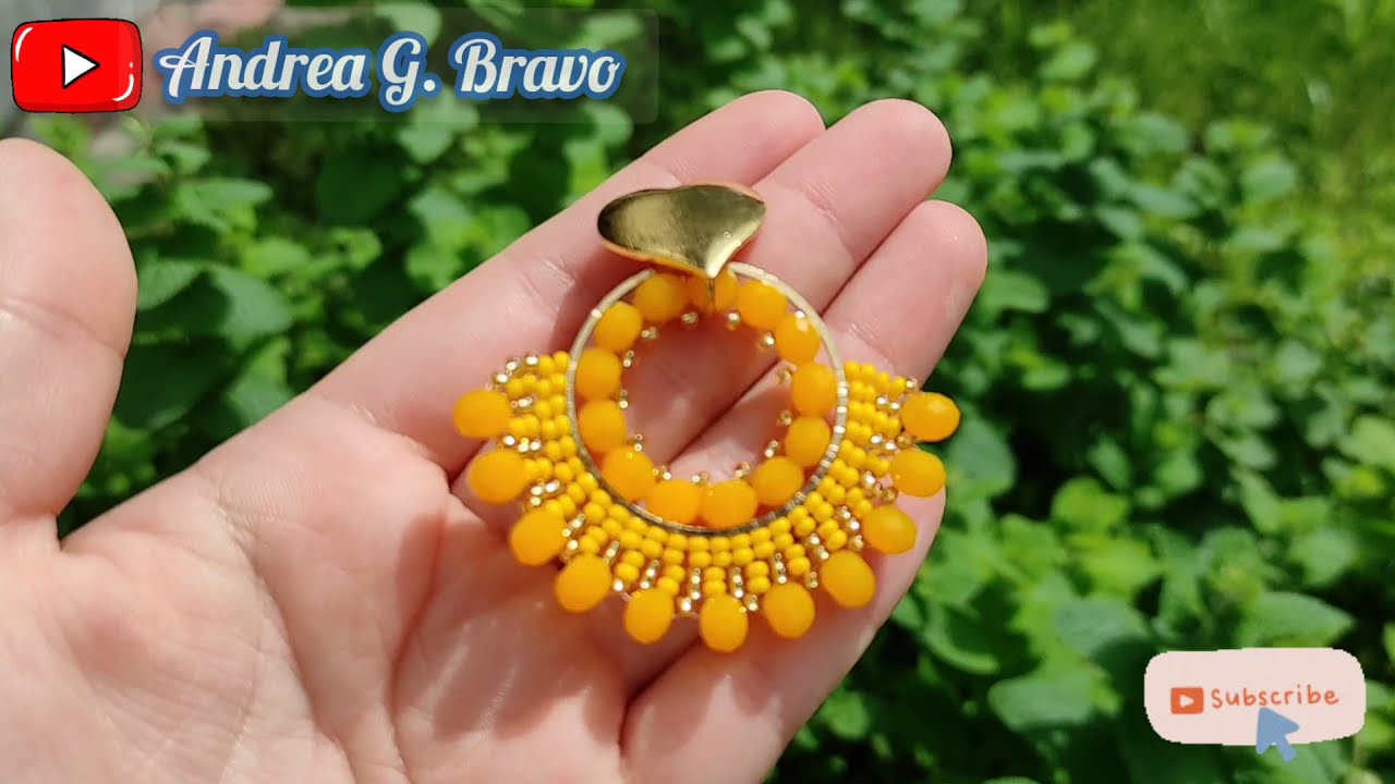 🟡 CÓMO HACER ARETES EN MOSTACILLA Y MURANO SOBRE ARO