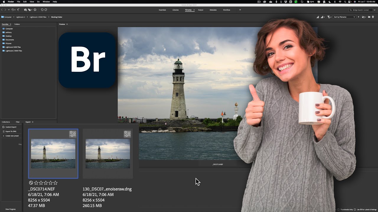Как редактировать фотографии с помощью Adobe BRIDGE