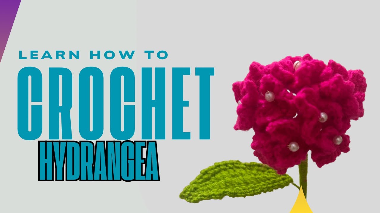 Easy and beautiful crochet hydrangea flower tutorial#crochet#crochetflower 
