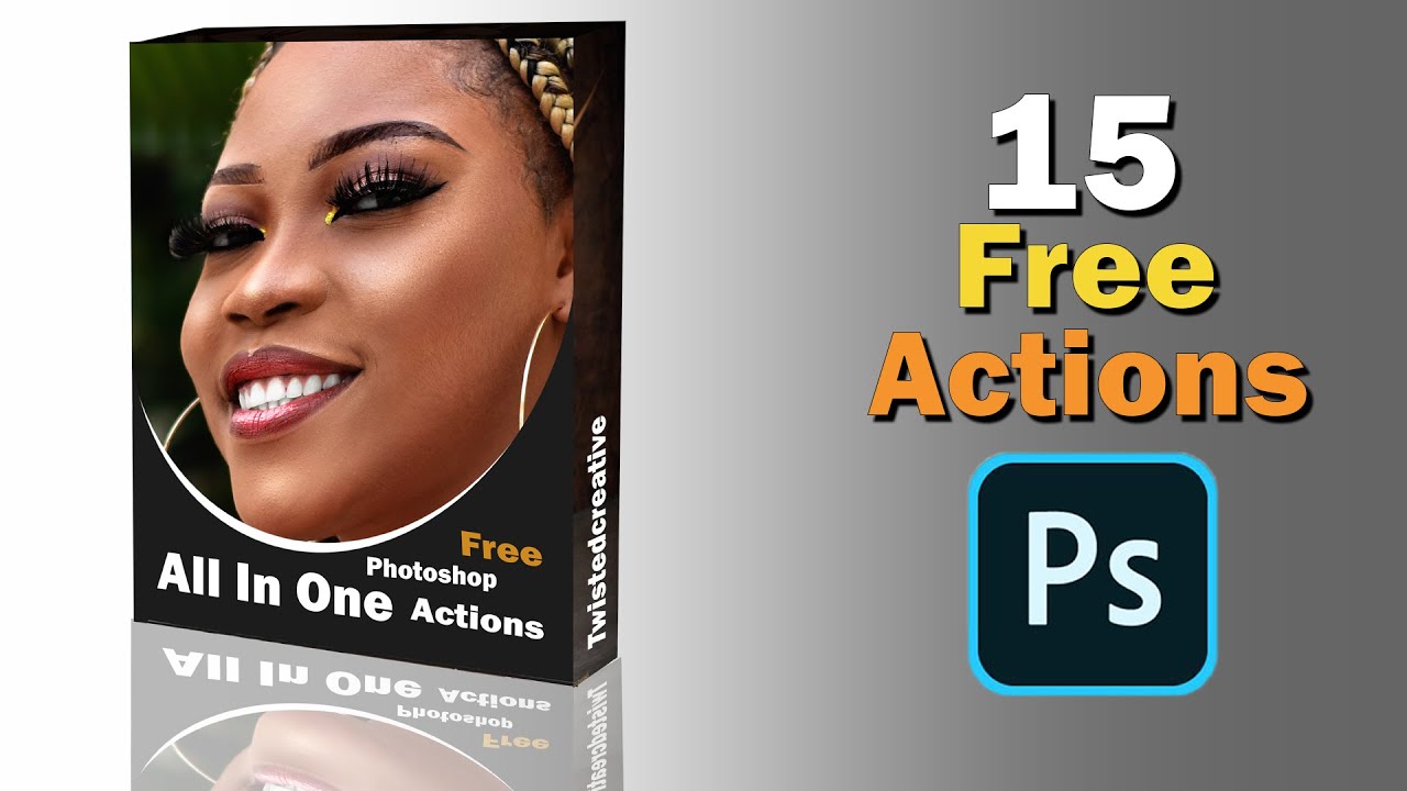 Free All in 1 Actions for all Images. with Adobe Photoshop tutorial.