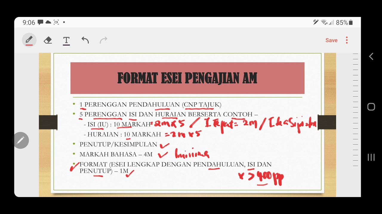 Format Penulisan/Mengenalpasti Pendekatan/Kehendak Bahagian C (Esei) Pengajian Am Semester 1