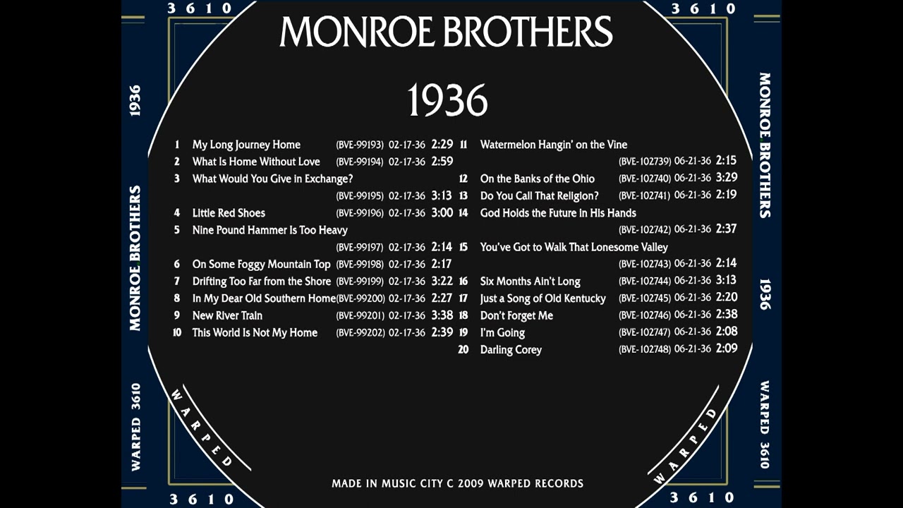 The Monroe Brothers 1936 2