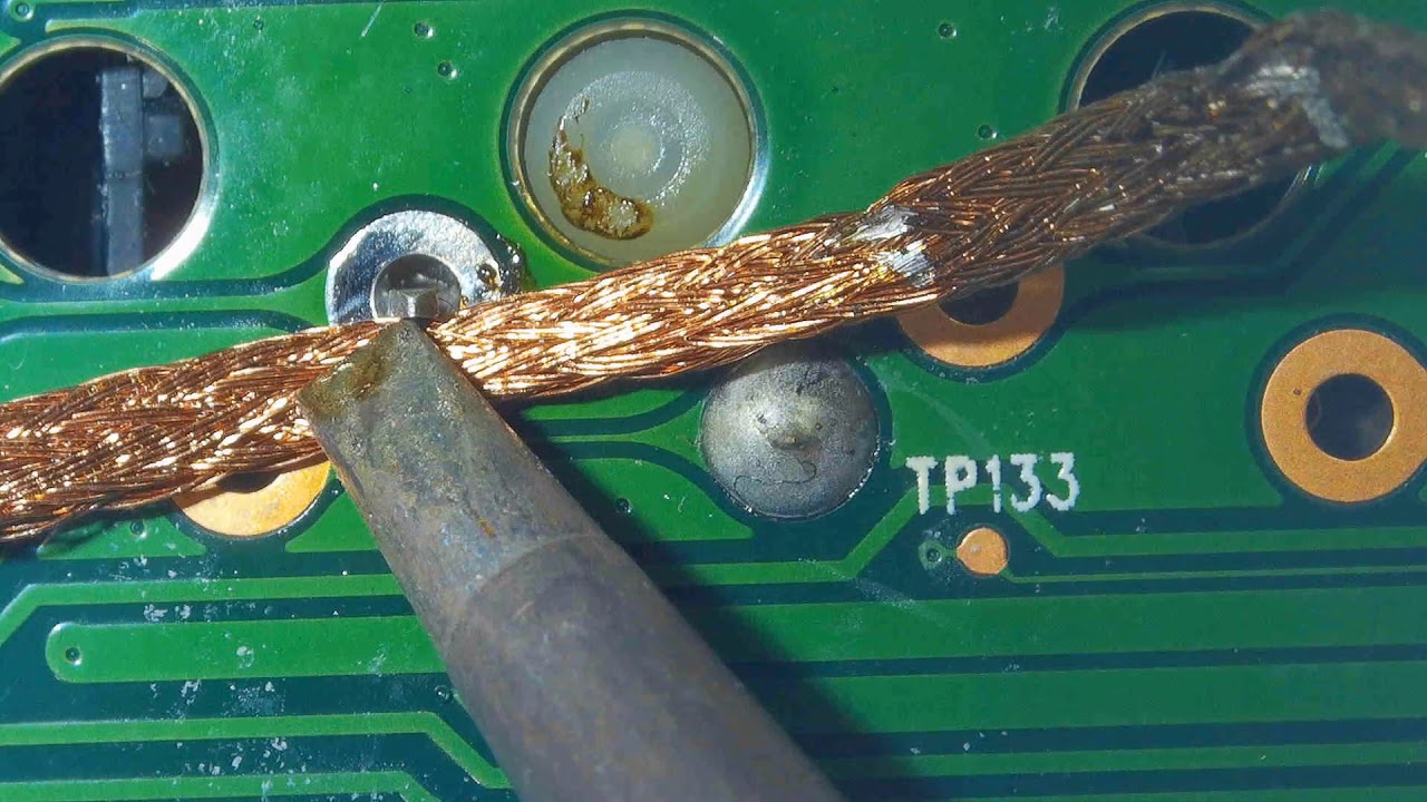 Using a solder wick