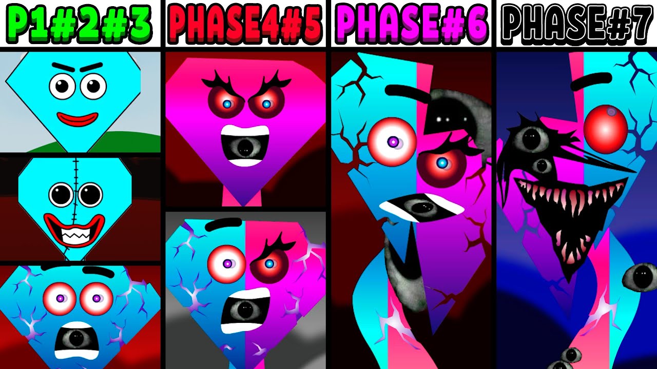 All Phases in New Incredibox Sprunki Oc of Diamond: From Phase 1 to Phase 7