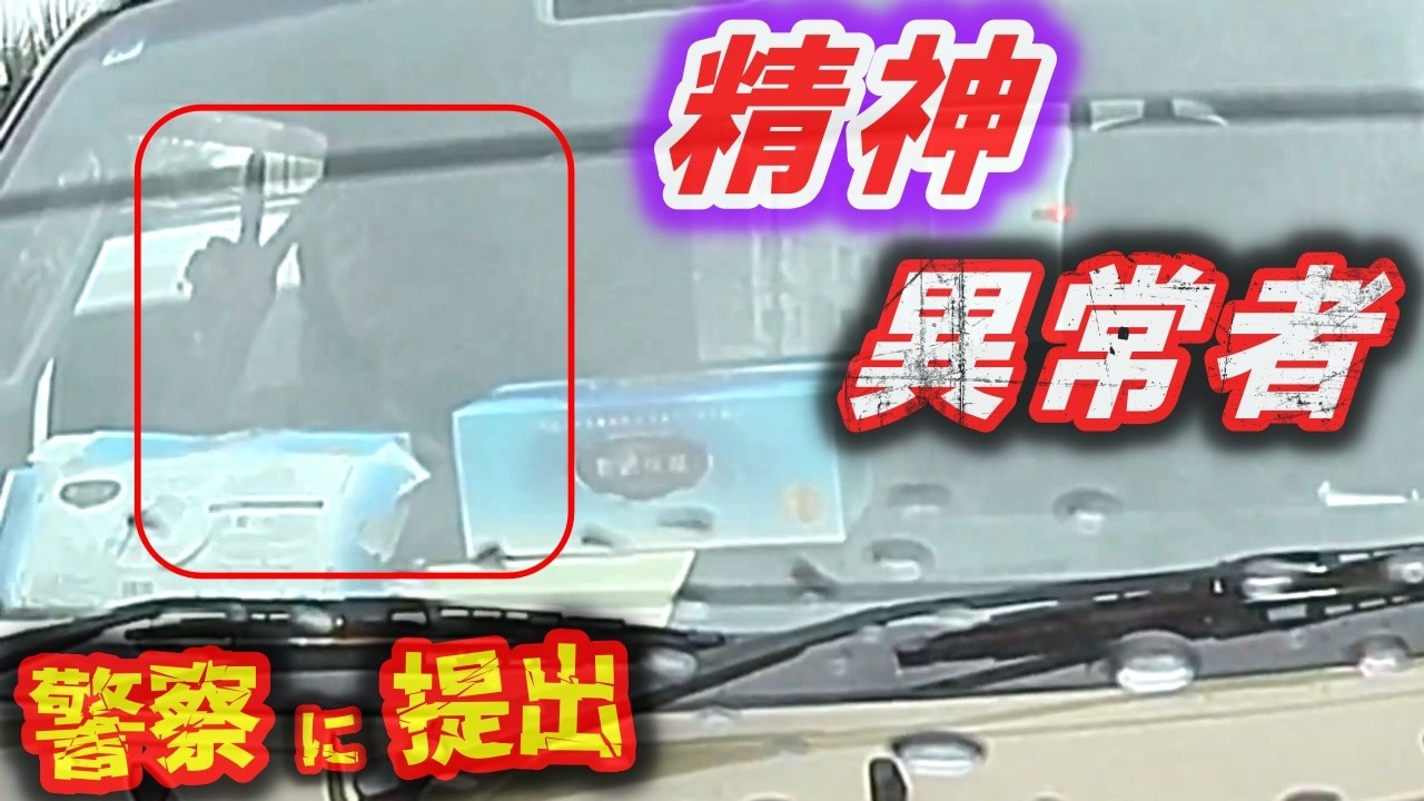 【ドラレコ】茶髪のトラック運転手の「あおり運転」と「ピースサイン」 / キャリアカーの下敷きか！？逃げ場のない大ピンチ / ドアを開けて威嚇（いかく）してくるDQN【危険予知トレーニング】