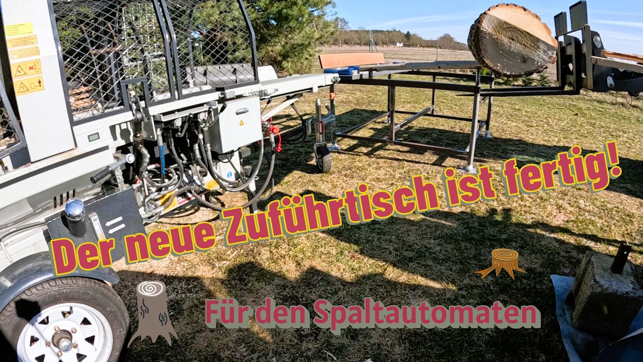 Der neue Zuführtisch für den Sägespaltautomaten ist (fast) Fertig!!